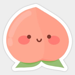 Cheeky peach Sticker